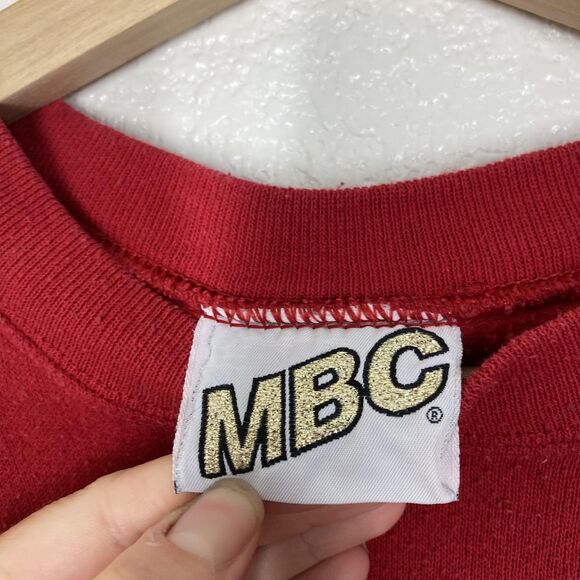 Vintage MBC Sweatshirt Mens XL Christmas Village Graphic Crewneck Made USA 90s - Picture 13 of 15